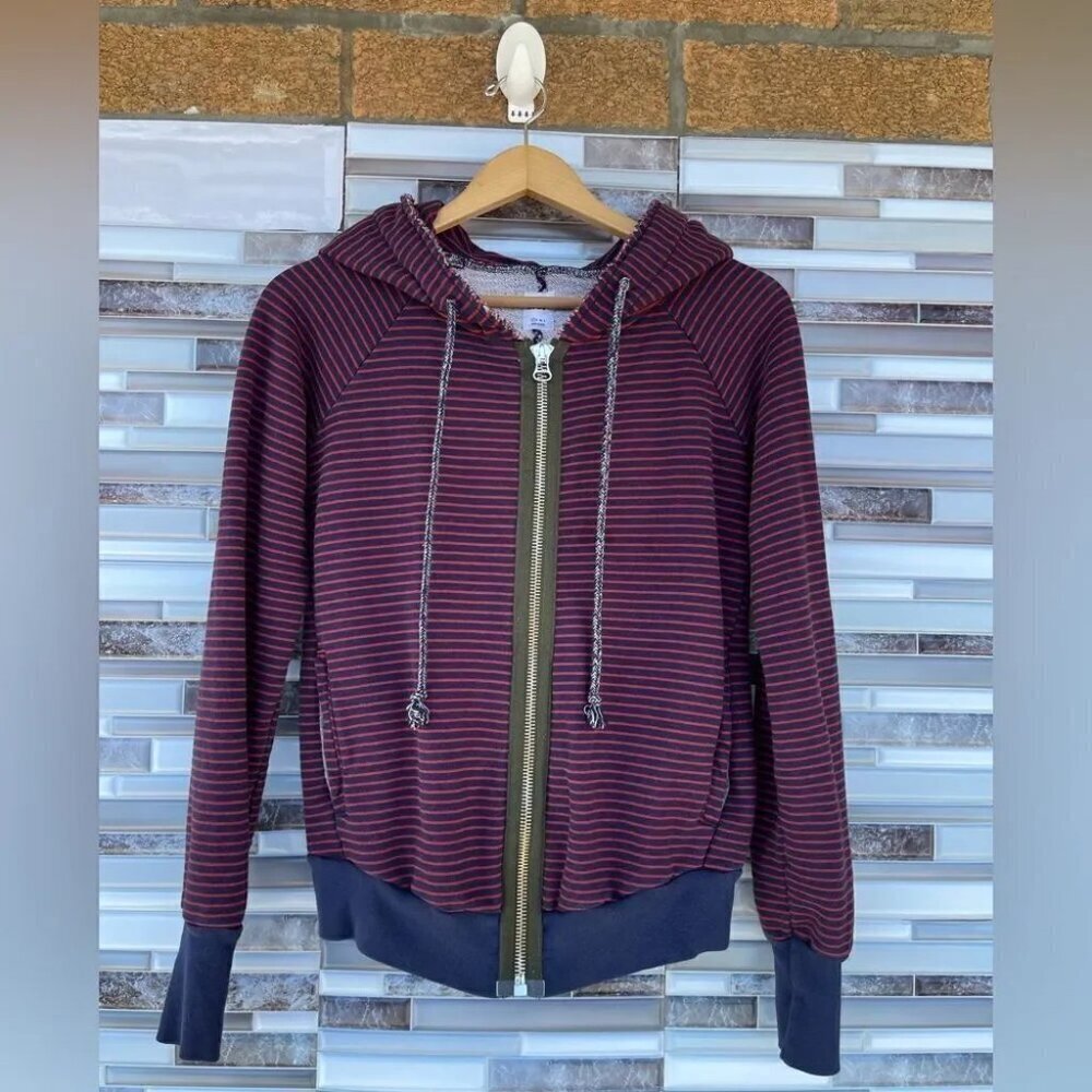 NSF Stripes Print Zip Up Jacket  small